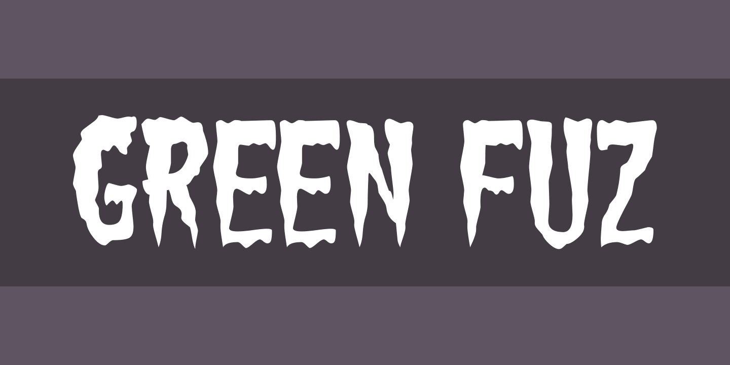 Ejemplo de fuente Green Fuz Regular